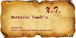 Notheisz Tamás névjegykártya