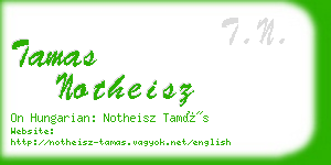 tamas notheisz business card